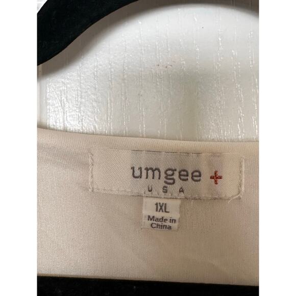 Umgee Dress Womens 1XL Boho Bliss Embroidered Flared Sleeve Mini Babydoll Cream - Picture 5 of 6